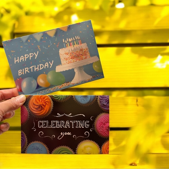 2 Pcs Birthday Greeting Cards with Envelopes Heartfelt Blessing Messages 🎊🎉🎈 - Picture 3 of 5